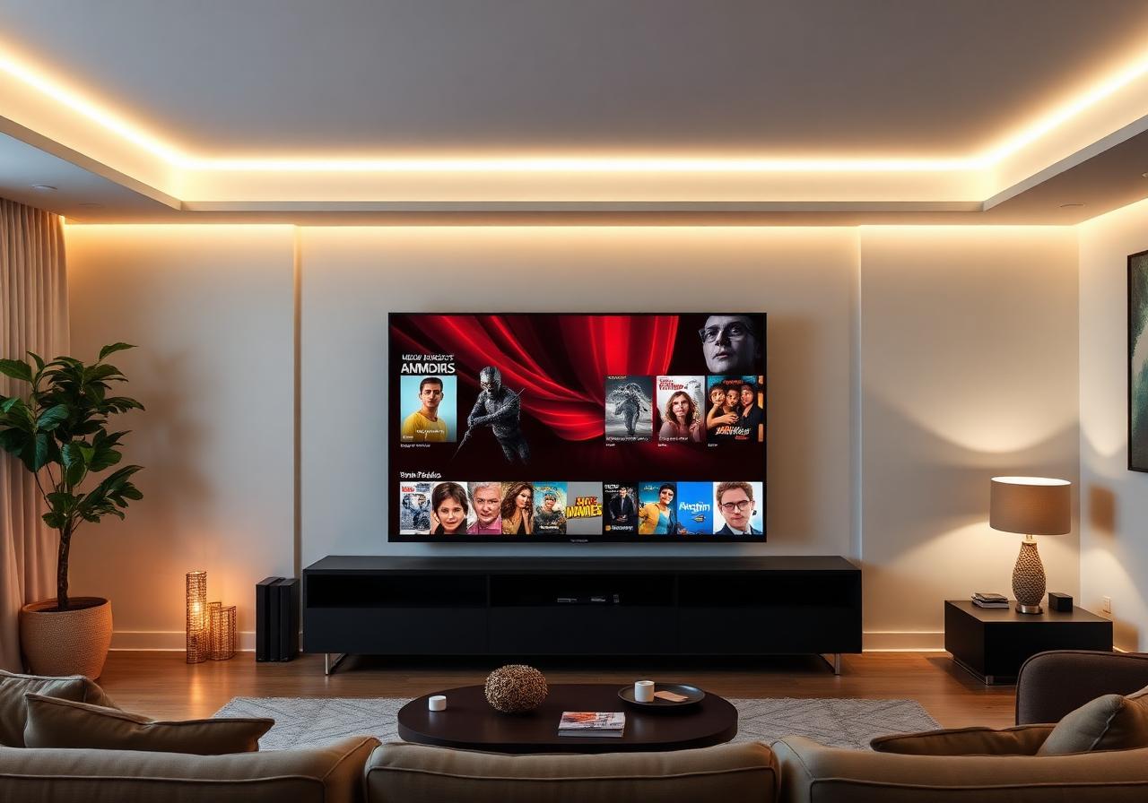 UniTV S1 em uma sala de estar moderna